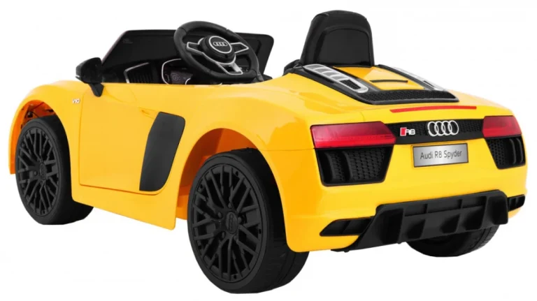 Audi R8 Spyder Na Baterije žuti + Daljinski Upravljač + Eva + Spori Start + Mp3 Radio + Led, žuta 2