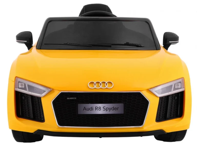 Audi R8 Spyder Na Baterije žuti + Daljinski Upravljač + Eva + Spori Start + Mp3 Radio + Led, žuta 3