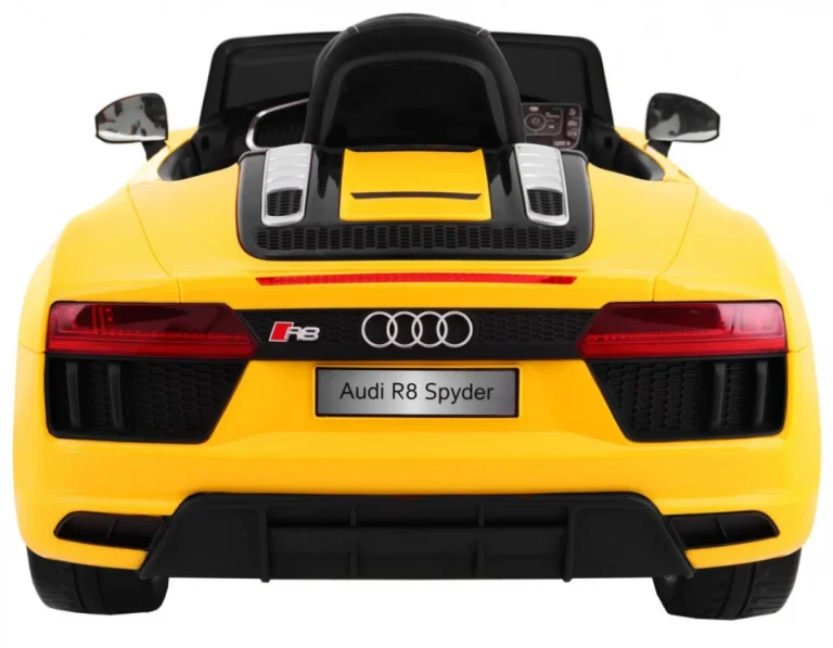 Audi R8 Spyder Na Baterije žuti + Daljinski Upravljač + Eva + Spori Start + Mp3 Radio + Led, žuta 4