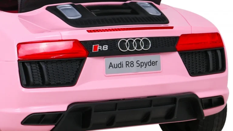 Audi R8 Dječja Autosjedalica Na Baterije Roza + Daljinski Upravljač + Eva + Spori Start + Mp3 Led 11