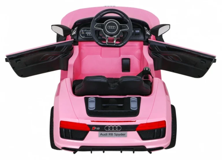 Audi R8 Dječja Autosjedalica Na Baterije Roza + Daljinski Upravljač + Eva + Spori Start + Mp3 Led 7