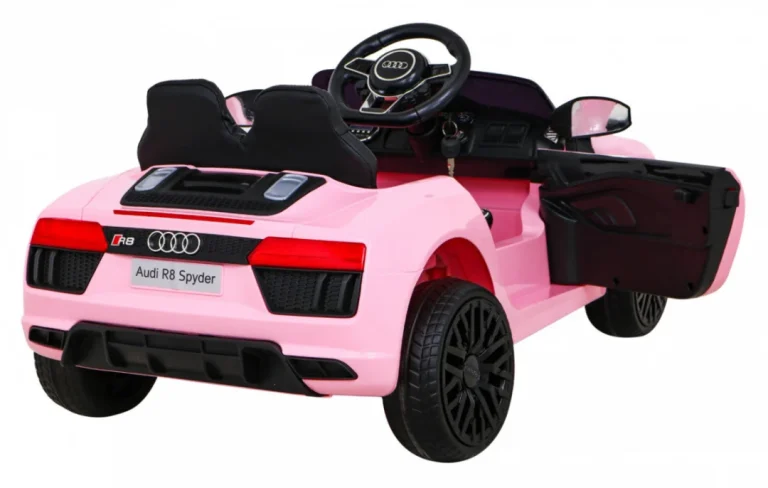 Audi R8 Dječja Autosjedalica Na Baterije Roza + Daljinski Upravljač + Eva + Spori Start + Mp3 Led 8