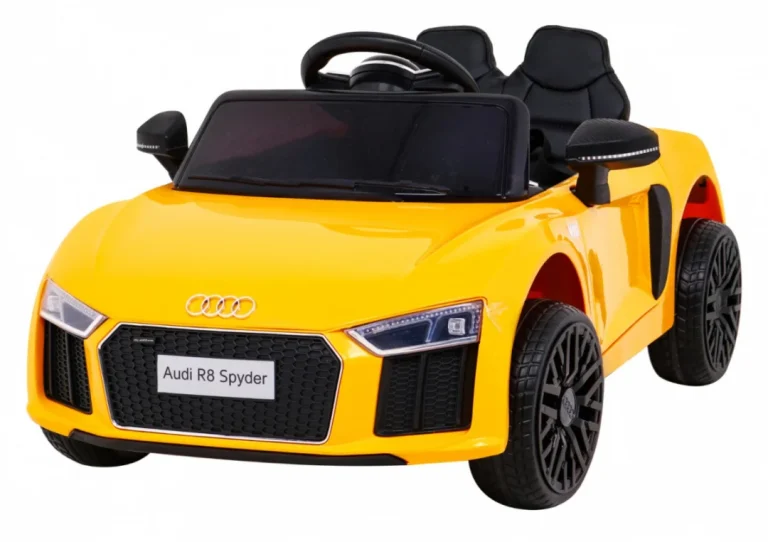Audi R8 Dječja Kolica Na Baterije žuta + Daljinski Upravljač 1