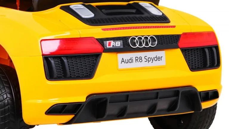 Audi R8 Dječja Kolica Na Baterije žuta + Daljinski Upravljač 11