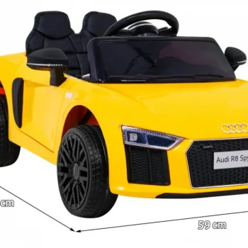 Audi R8 Dječja Kolica Na Baterije žuta + Daljinski Upravljač 2