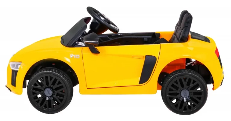 Audi R8 Dječja Kolica Na Baterije žuta + Daljinski Upravljač 4