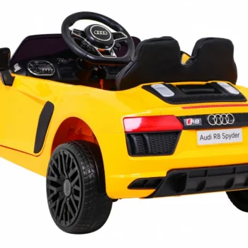 Audi R8 Dječja Kolica Na Baterije žuta + Daljinski Upravljač 5