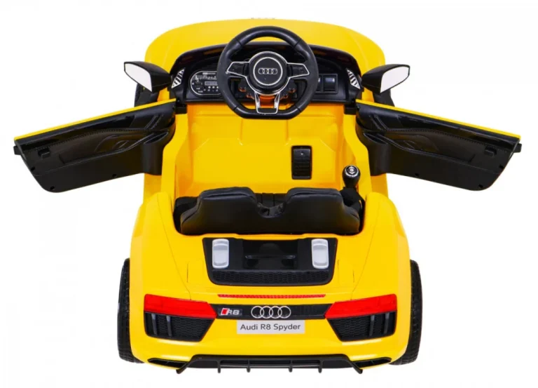 Audi R8 Dječja Kolica Na Baterije žuta + Daljinski Upravljač 7