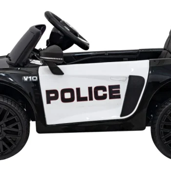 Audi R8 Policijski Automobil Na Akumulator Za Djecu + Daljinski Upravljač + Eva + Spori Start, Crna 10