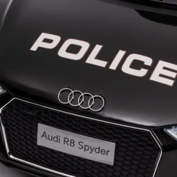 Audi R8 Policijski Automobil Na Akumulator Za Djecu + Daljinski Upravljač + Eva + Spori Start, Crna 13