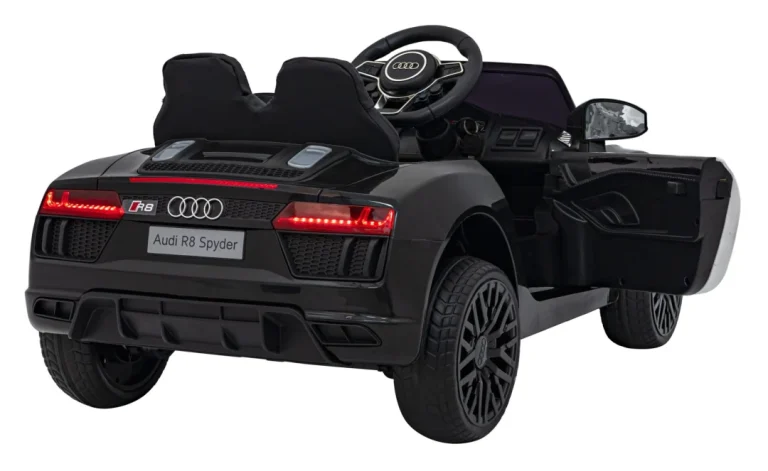 Audi R8 Policijski Automobil Na Akumulator Za Djecu + Daljinski Upravljač + Eva + Spori Start, Crna 16