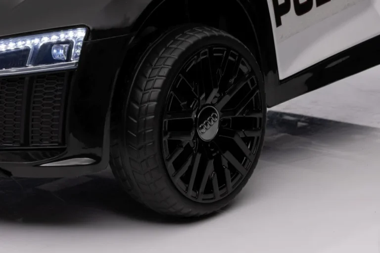 Audi R8 Policijski Automobil Na Akumulator Za Djecu + Daljinski Upravljač + Eva + Spori Start, Crna 17