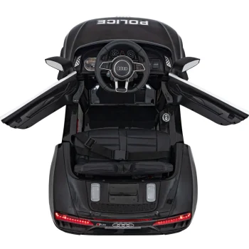 Audi R8 Policijski Automobil Na Akumulator Za Djecu + Daljinski Upravljač + Eva + Spori Start, Crna 20