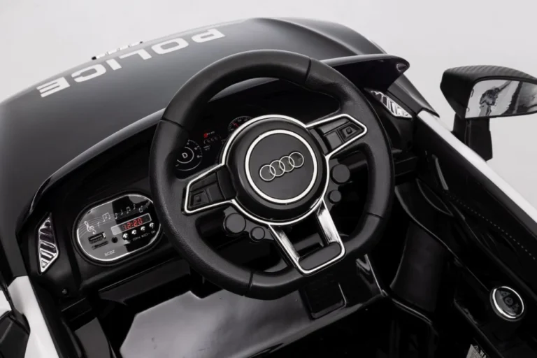 Audi R8 Policijski Automobil Na Akumulator Za Djecu + Daljinski Upravljač + Eva + Spori Start, Crna 27