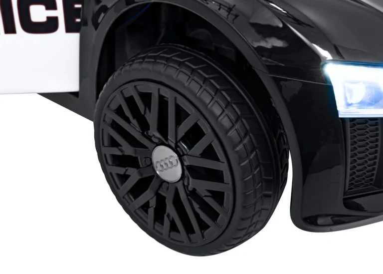 Audi R8 Policijski Automobil Na Akumulator Za Djecu + Daljinski Upravljač + Eva + Spori Start, Crna 36