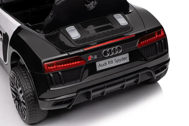 Audi R8 Policijski Automobil Na Akumulator Za Djecu + Daljinski Upravljač + Eva + Spori Start, Crna 45