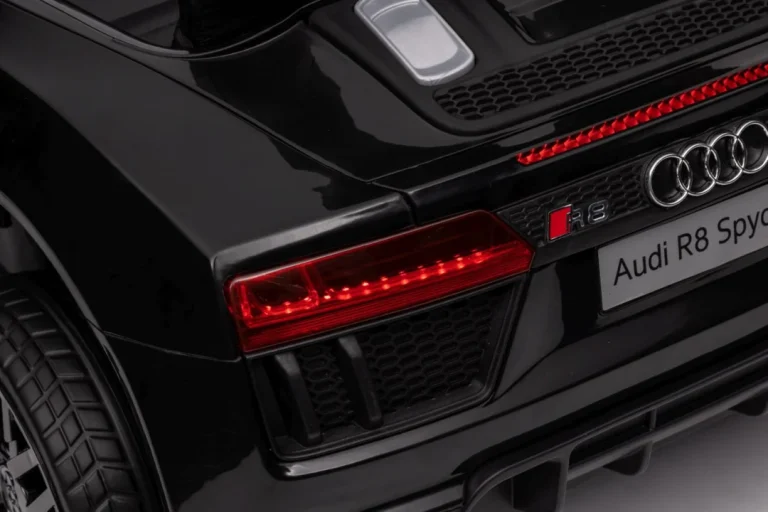 Audi R8 Policijski Automobil Na Akumulator Za Djecu + Daljinski Upravljač + Eva + Spori Start, Crna 46