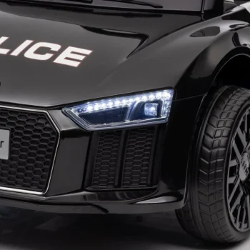 Audi R8 Policijski Automobil Na Akumulator Za Djecu + Daljinski Upravljač + Eva + Spori Start, Crna 48