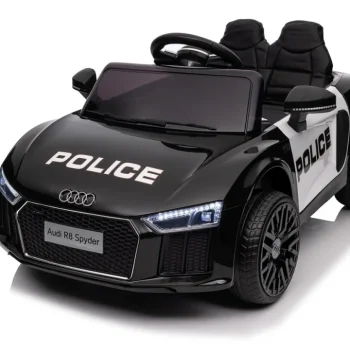 Audi R8 Policijski Automobil Na Akumulator Za Djecu + Daljinski Upravljač + Eva + Spori Start, Crna 5