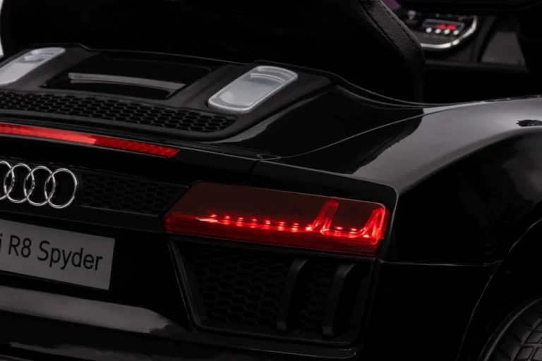 Audi R8 Policijski Automobil Na Akumulator Za Djecu + Daljinski Upravljač + Eva + Spori Start, Crna 50