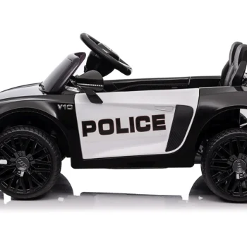 Audi R8 Policijski Automobil Na Akumulator Za Djecu + Daljinski Upravljač + Eva + Spori Start, Crna 55
