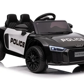 Audi R8 Policijski Automobil Na Akumulator Za Djecu + Daljinski Upravljač + Eva + Spori Start, Crna 56