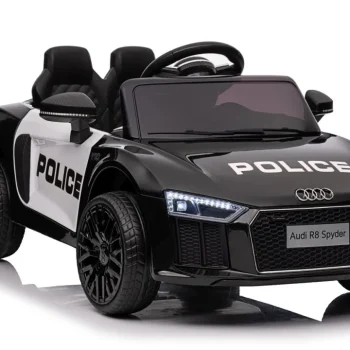 Audi R8 Policijski Automobil Na Akumulator Za Djecu + Daljinski Upravljač + Eva + Spori Start, Crna 57
