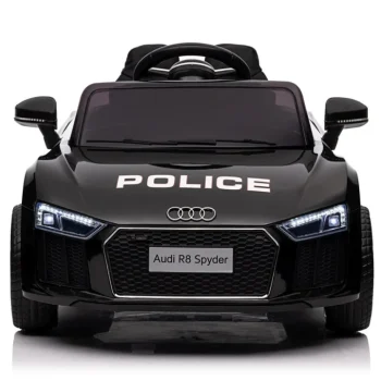 Audi R8 Policijski Automobil Na Akumulator Za Djecu + Daljinski Upravljač + Eva + Spori Start, Crna 61