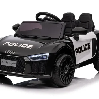 Audi R8 Policijski Automobil Na Akumulator Za Djecu + Daljinski Upravljač + Eva + Spori Start, Crna 63