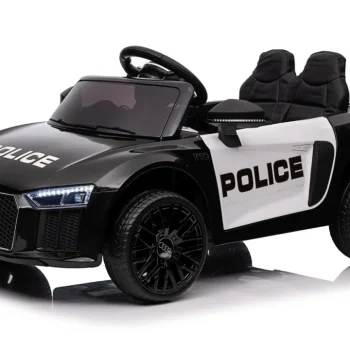 Audi R8 Policijski Automobil Na Akumulator Za Djecu + Daljinski Upravljač + Eva + Spori Start, Crna 64