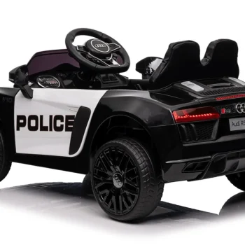 Audi R8 Policijski Automobil Na Akumulator Za Djecu + Daljinski Upravljač + Eva + Spori Start, Crna 66