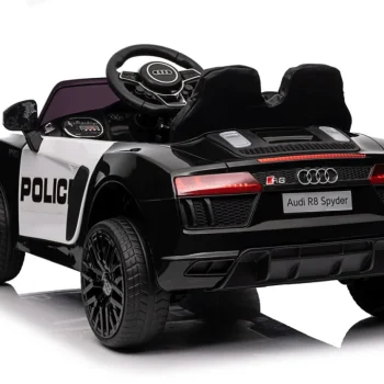 Audi R8 Policijski Automobil Na Akumulator Za Djecu + Daljinski Upravljač + Eva + Spori Start, Crna 68
