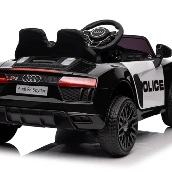 Audi R8 Policijski Automobil Na Akumulator Za Djecu + Daljinski Upravljač + Eva + Spori Start, Crna 69