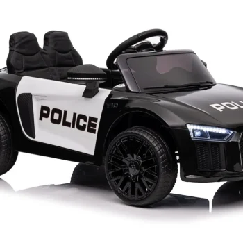 Audi R8 Policijski Automobil Na Akumulator Za Djecu + Daljinski Upravljač + Eva + Spori Start, Crna 71