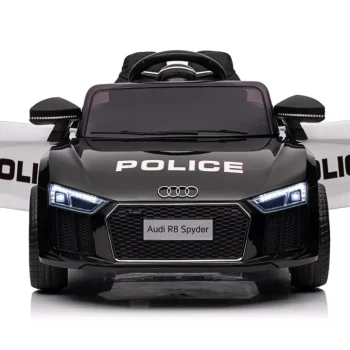 Audi R8 Policijski Automobil Na Akumulator Za Djecu + Daljinski Upravljač + Eva + Spori Start, Crna 73