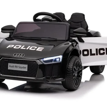 Audi R8 Policijski Automobil Na Akumulator Za Djecu + Daljinski Upravljač + Eva + Spori Start, Crna 74