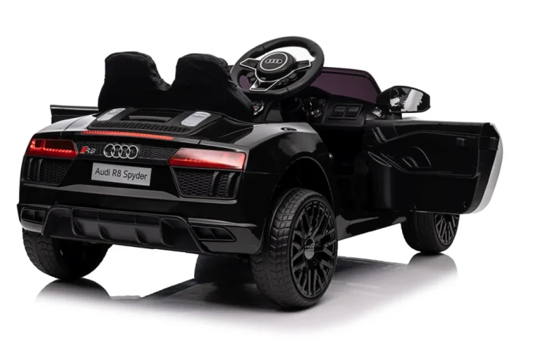 Audi R8 Policijski Automobil Na Akumulator Za Djecu + Daljinski Upravljač + Eva + Spori Start, Crna 77