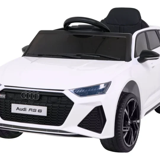 Audi Rs 6 Električni Automobil Za Djecu Bijeli + Daljinski Upravljač + Eva Kotači + Spori, Bijela 1