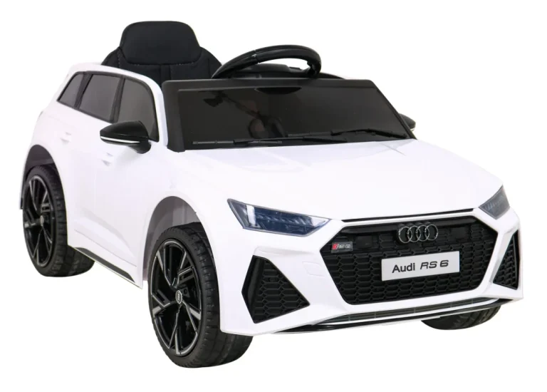 Audi Rs 6 Električni Automobil Za Djecu Bijeli + Daljinski Upravljač + Eva Kotači + Spori, Bijela 10