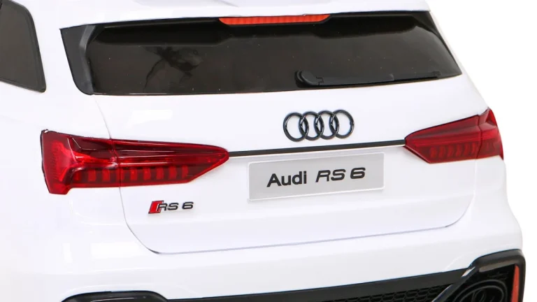 Audi Rs 6 Električni Automobil Za Djecu Bijeli + Daljinski Upravljač + Eva Kotači + Spori, Bijela 12