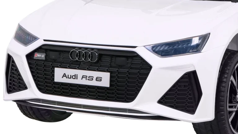 Audi Rs 6 Električni Automobil Za Djecu Bijeli + Daljinski Upravljač + Eva Kotači + Spori, Bijela 13
