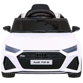 Audi Rs 6 Električni Automobil Za Djecu Bijeli + Daljinski Upravljač + Eva Kotači + Spori, Bijela 3