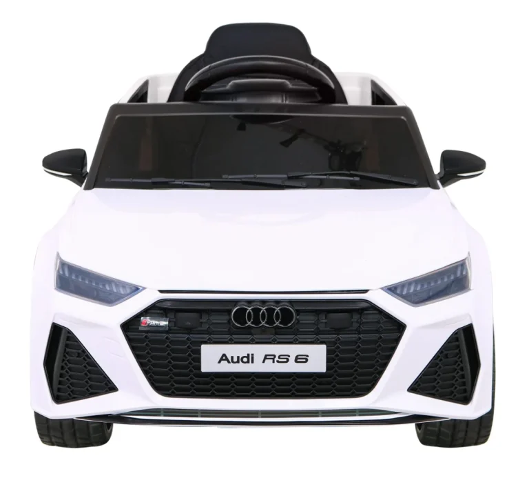 Audi Rs 6 Električni Automobil Za Djecu Bijeli + Daljinski Upravljač + Eva Kotači + Spori, Bijela 3