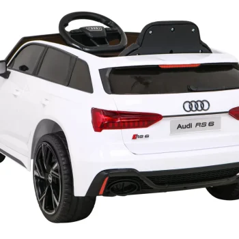 Audi Rs 6 Električni Automobil Za Djecu Bijeli + Daljinski Upravljač + Eva Kotači + Spori, Bijela 5