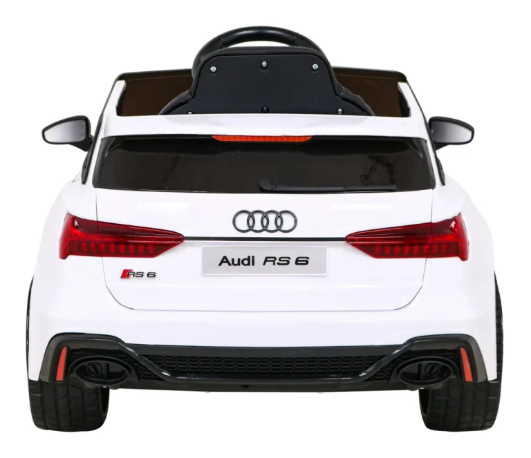Audi Rs 6 Električni Automobil Za Djecu Bijeli + Daljinski Upravljač + Eva Kotači + Spori, Bijela 6