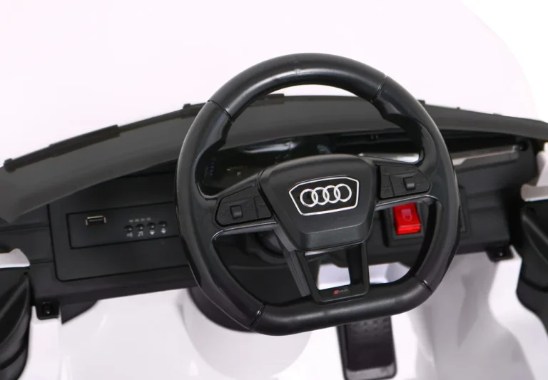 Audi Rs 6 Električni Automobil Za Djecu Bijeli + Daljinski Upravljač + Eva Kotači + Spori, Bijela 8