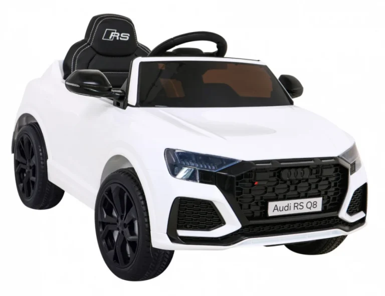 Audi Rs Q8 Automobil Na Baterije Bijeli + Daljinski Upravljač + Sporo Paljenje + Eva + Led, Bijela 10