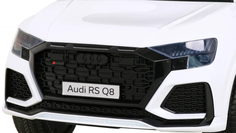 Audi Rs Q8 Automobil Na Baterije Bijeli + Daljinski Upravljač + Sporo Paljenje + Eva + Led, Bijela 12