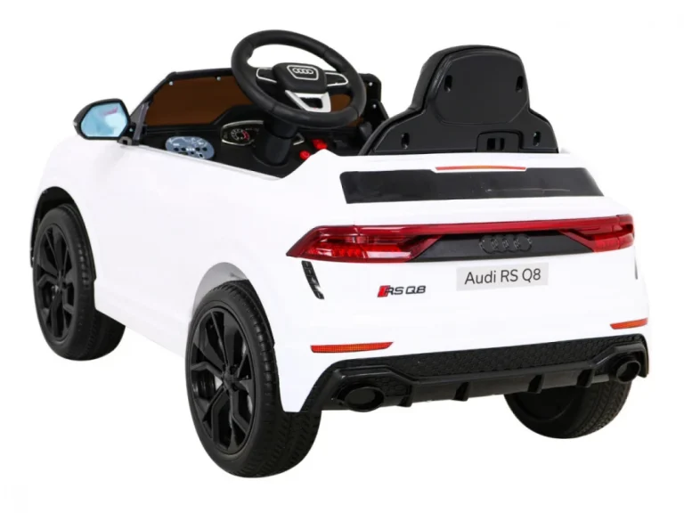 Audi Rs Q8 Automobil Na Baterije Bijeli + Daljinski Upravljač + Sporo Paljenje + Eva + Led, Bijela 5