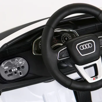 Audi Rs Q8 Automobil Na Baterije Bijeli + Daljinski Upravljač + Sporo Paljenje + Eva + Led, Bijela 7